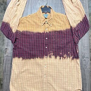 Duck Head Bleached Flannel Plaid Shirt Size XL